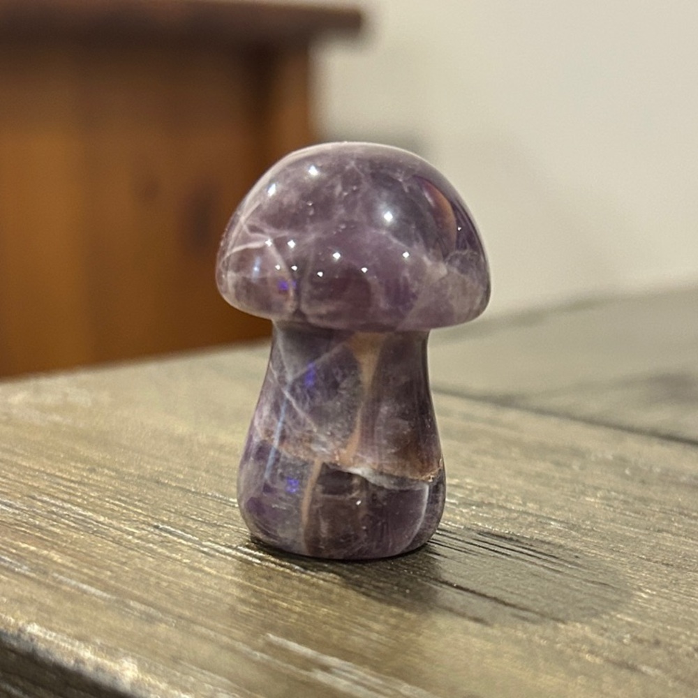 Polished Amethyst Mushroom Crystal Sculpture